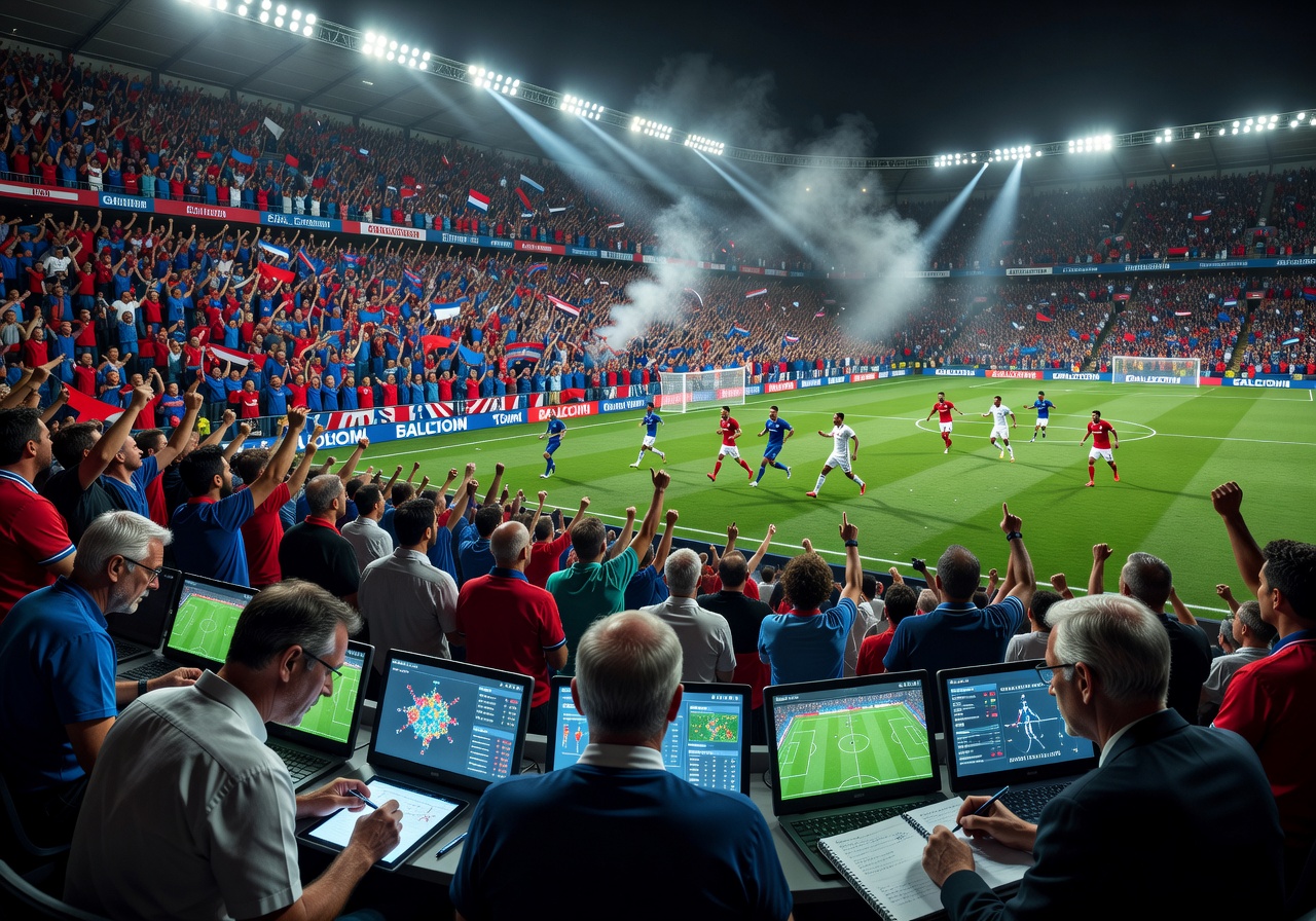 Football stadium atmosphere representing the spirit of expert analysis and passion for the World Cup