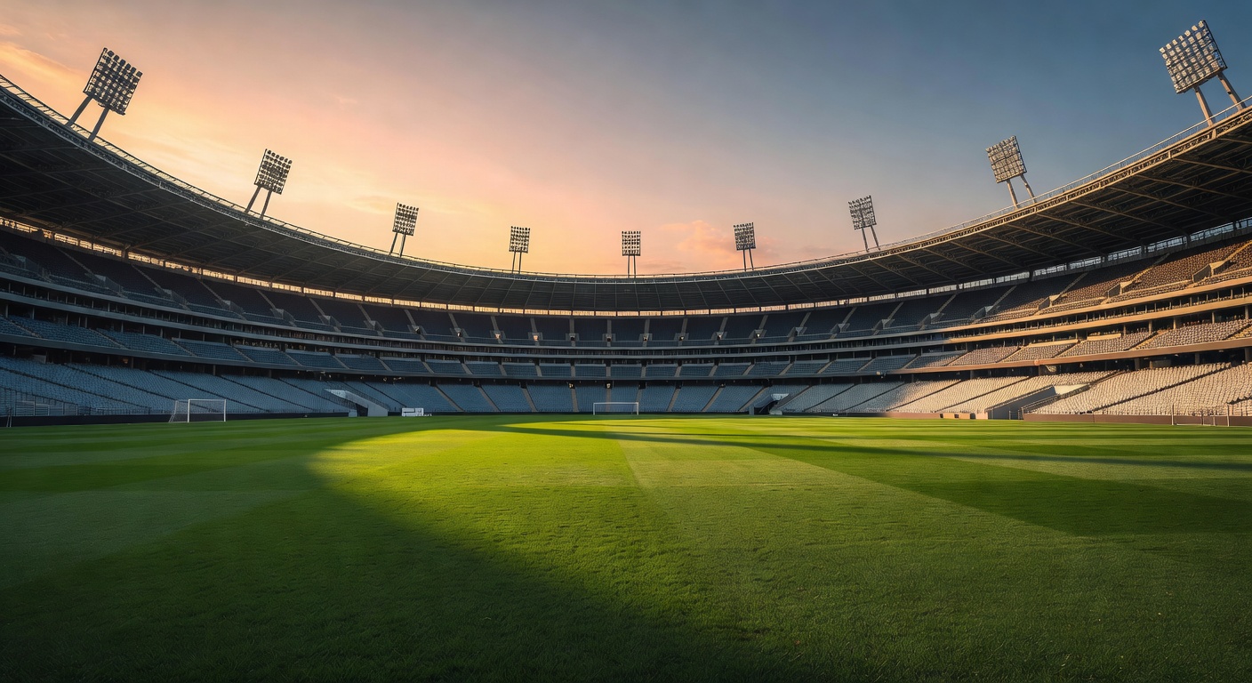 Football stadium backdrop for privacy policy information